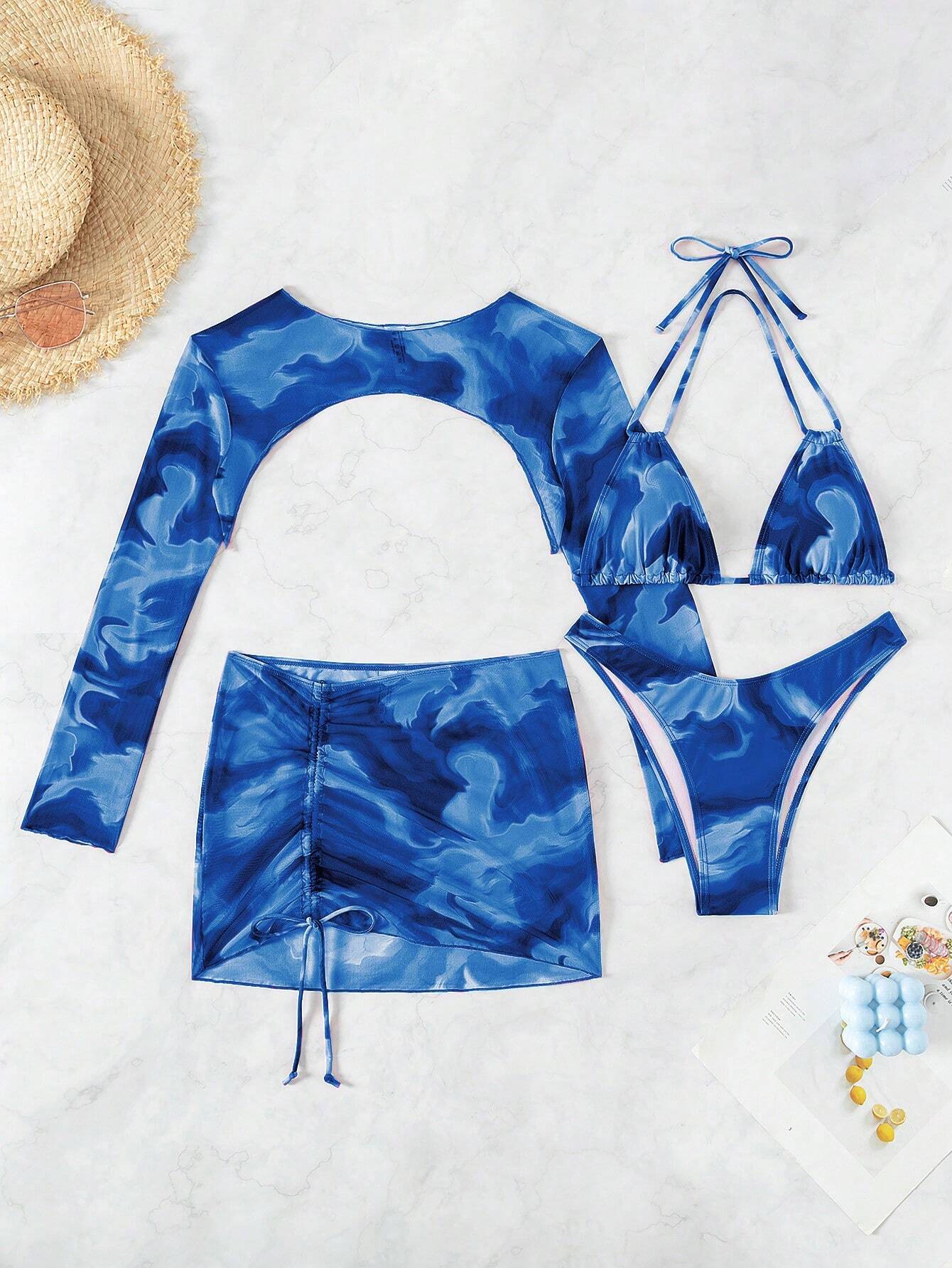 Swim Vcay Summer Beach Tie Dye Printed Two-Piece Bikini Set - image 10