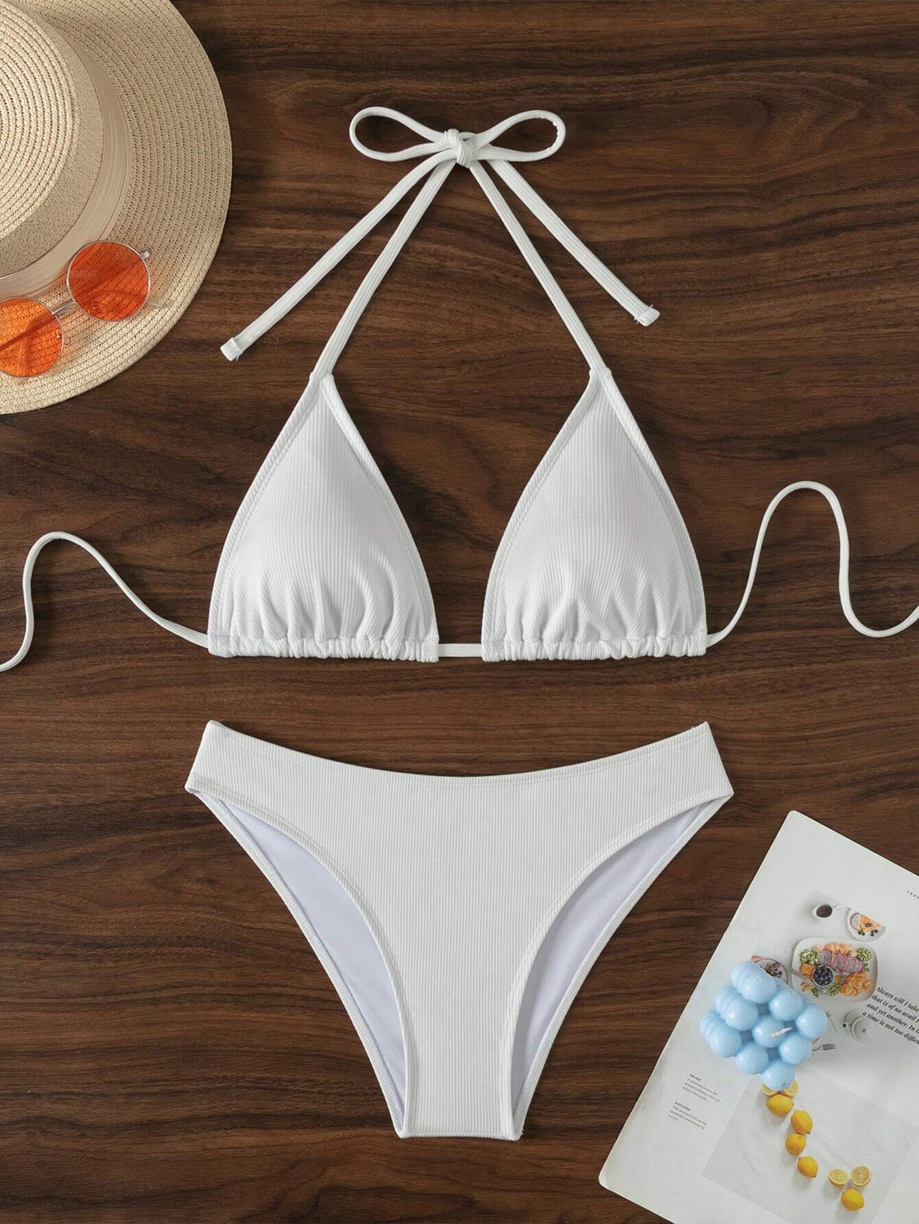 Breezaya Summer Beach Women's Halter Neck Tie Bikini Set