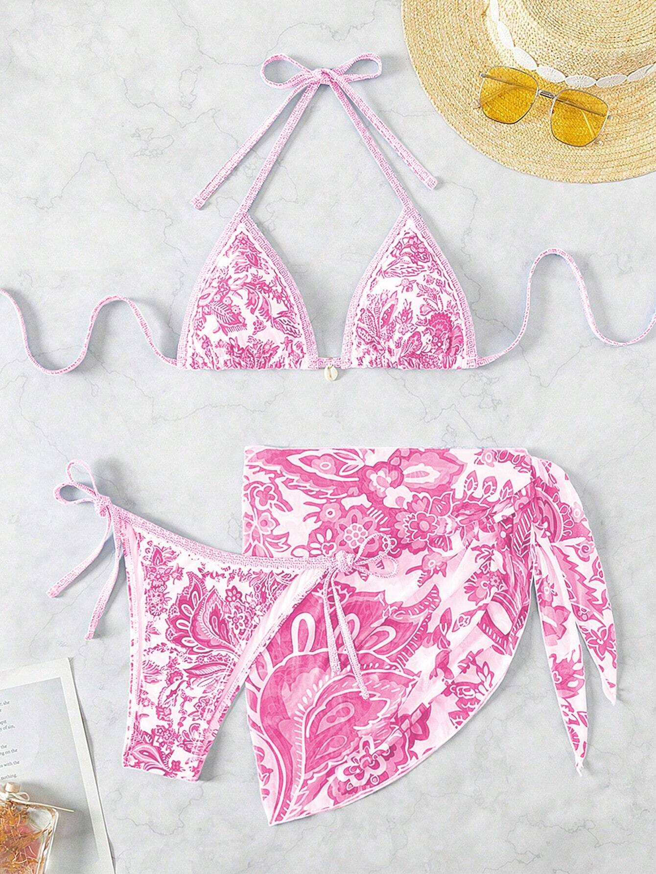 Swim Vcay Swimsuits For Woman Summer Beach 3pcs/Set Women's Random