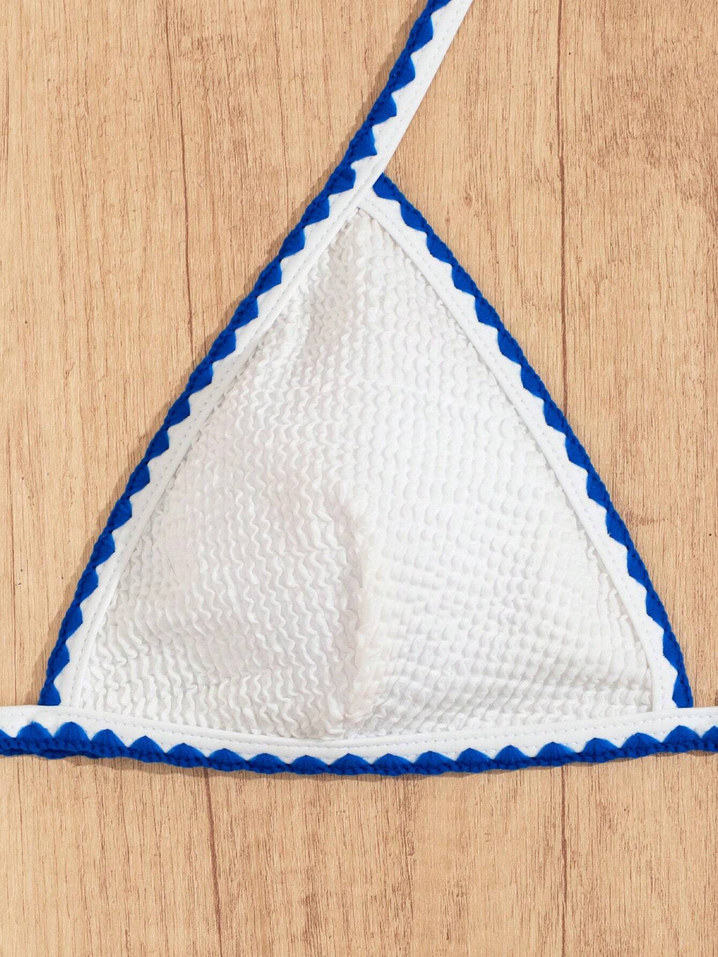 Swim Vcay Summer Beach Whip Stitch Halter Triangle Bikini Set