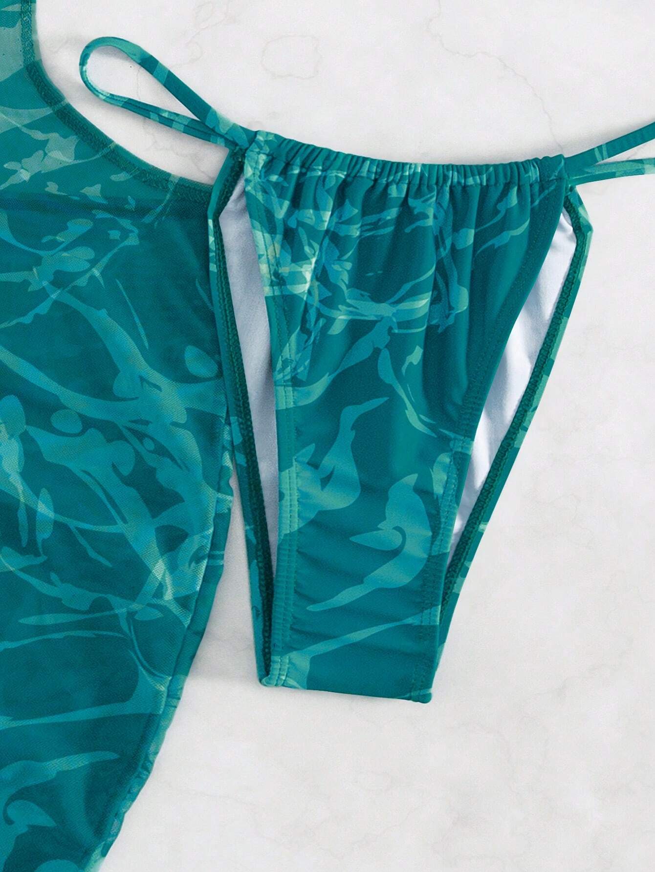 Swim Vcay Women's Summer Beach Tie-Dye Halter Neck Sexy Bikini