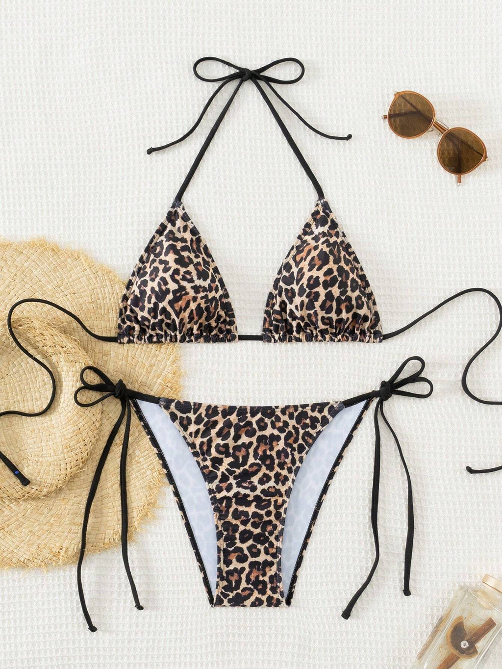 Swim Vcay 2026 Spring/Summer Women's Random Leopard Print Side Tie