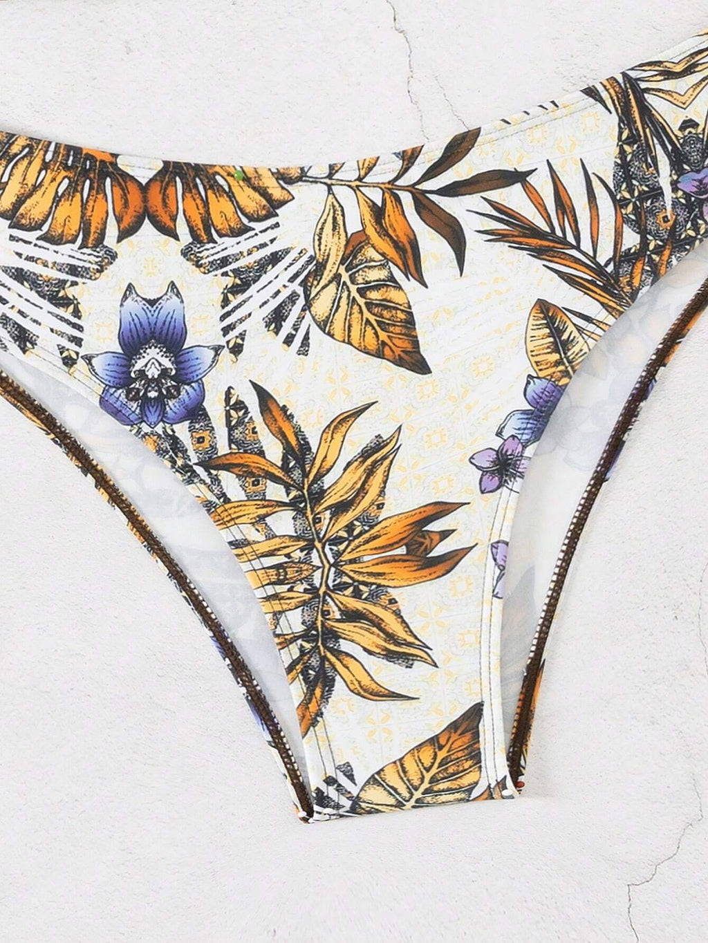 Swim Lushoire Women's Floral Print Cross Wrap Bikini Set, Beach Vacation Style - image 3