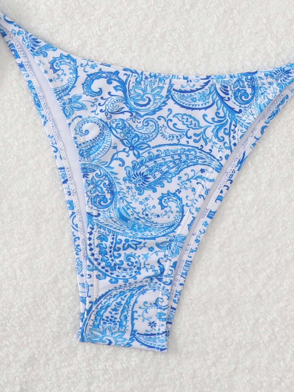 Swim Vcay Women's Summer Beach Botanical Print Halter Neck Tie Sexy