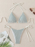 Swim Mod Springbreak Women's Sexy Halter Tie Front Bikini Set, Summer
