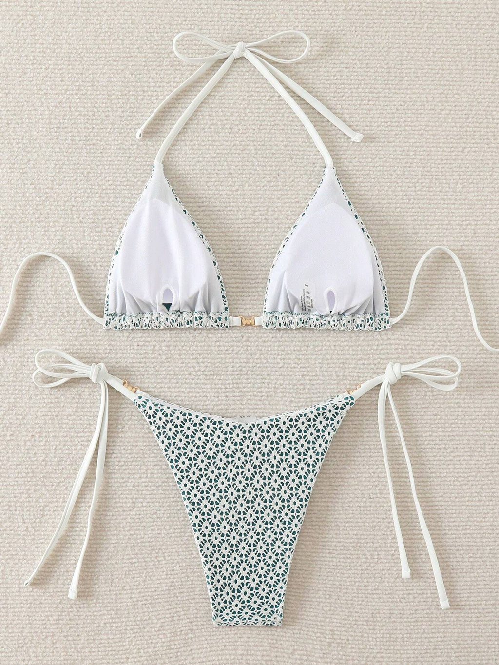 Swim Mod Springbreak Women's Sexy Halter Tie Front Bikini Set, Summer