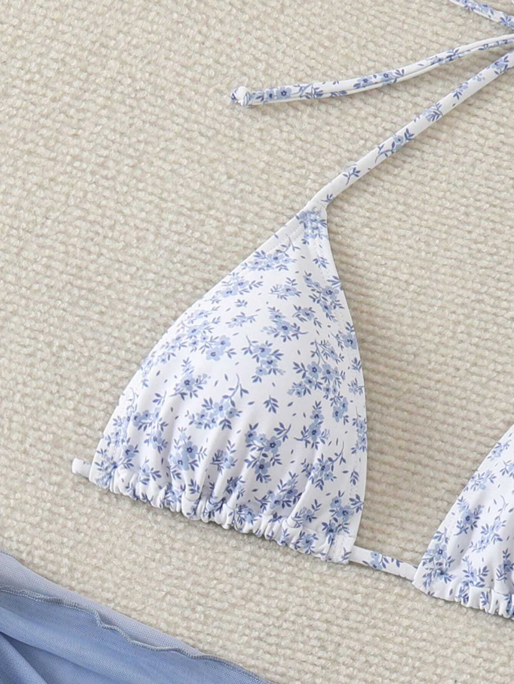 Swim Mod Women's Summer Beach Floral Print Halter Tie Sexy Bikini And