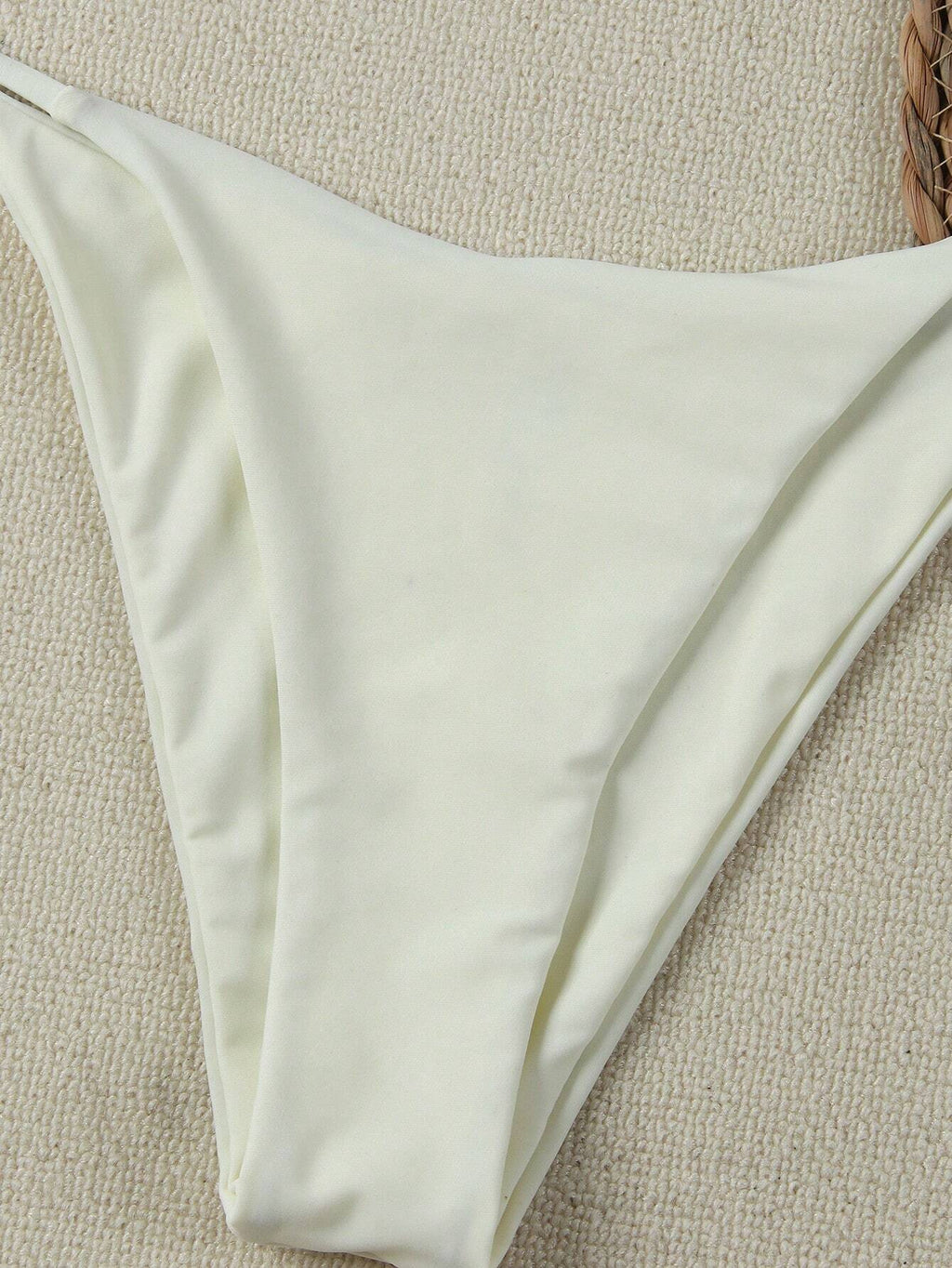 Summer Sexy Metal Starfish Decor Solid Color Women's Bikini Two