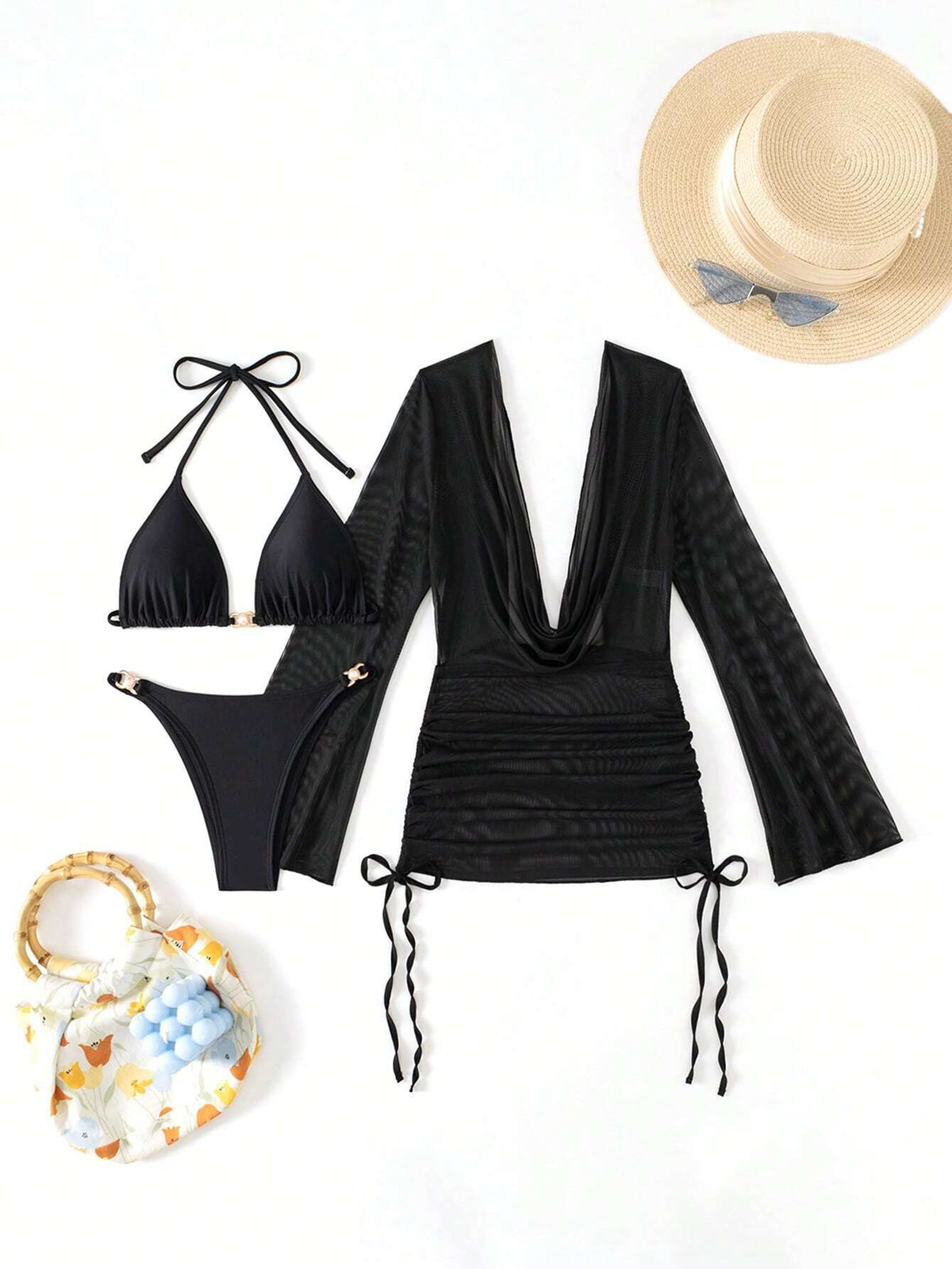 Bonvoyette Solid Color Bikini Swimwear - image 16