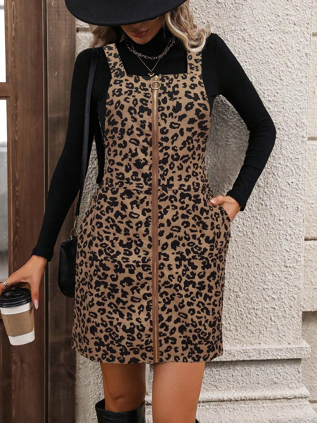 Unity Women Plain Front Zip Sleeveless Casual Mini Dress - image 10
