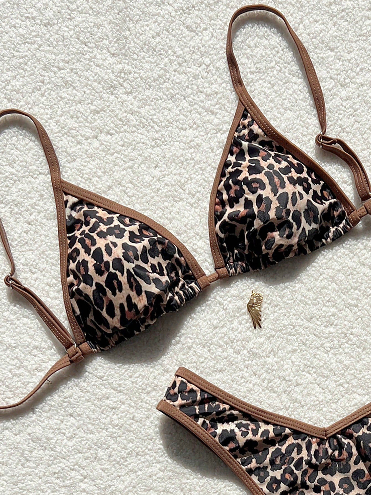 Swim Vcay 2 Pieces Swimwear: Random Print Halter Top With Spaghetti Straps And Side Tie Bottom Summer - image 9