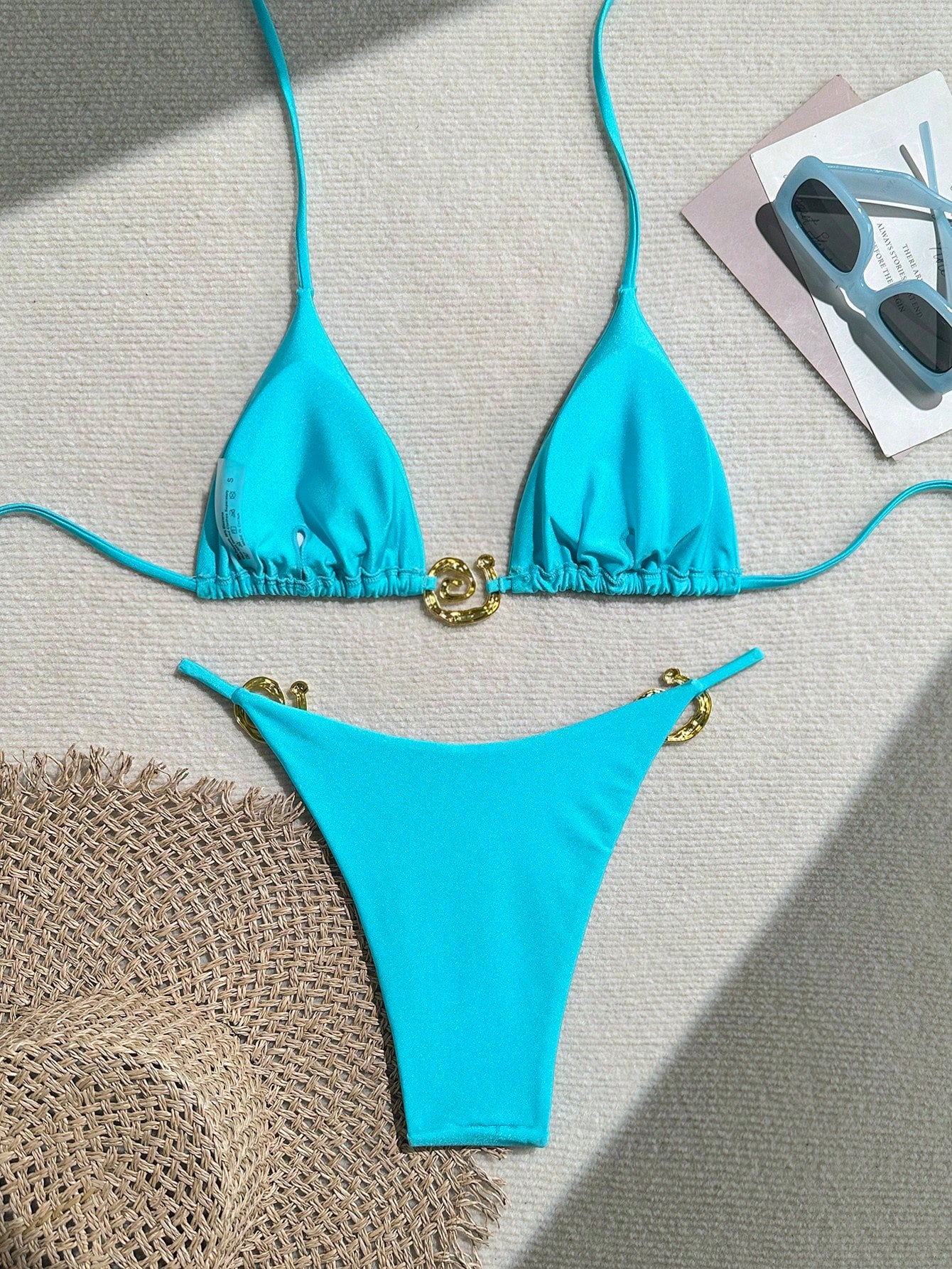 Swim Chiccia Women's Solid Color Fashionable Sexy Bikini Set Summer - image 2