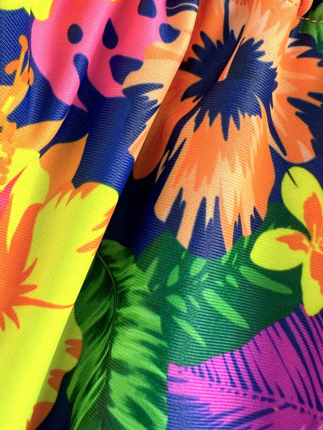 Swim Summer Beach Tropical Print Underwire Tie Side Bikini Set