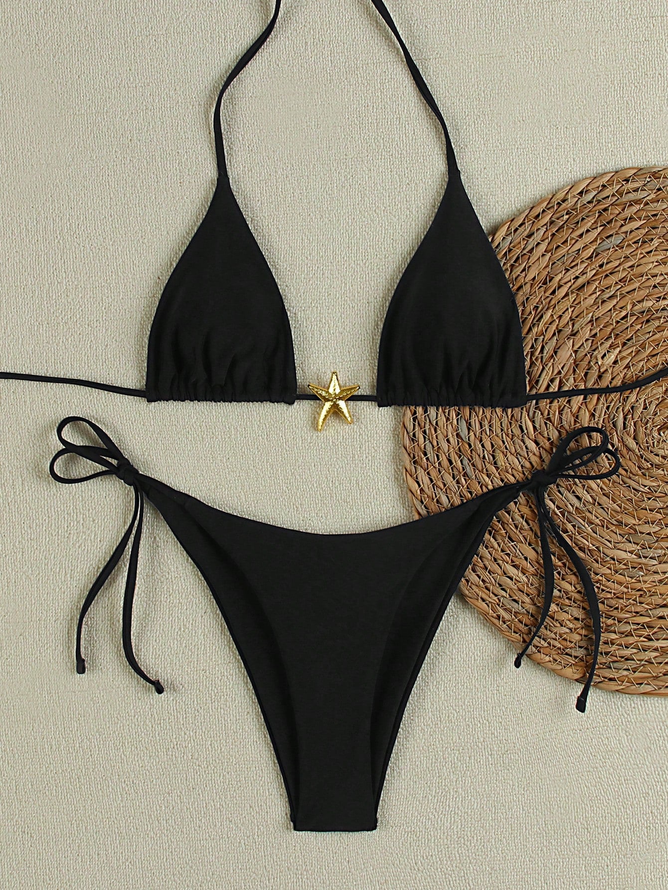 Sexy Starfish Print Bikini Swimsuit For Women, American Style Summer