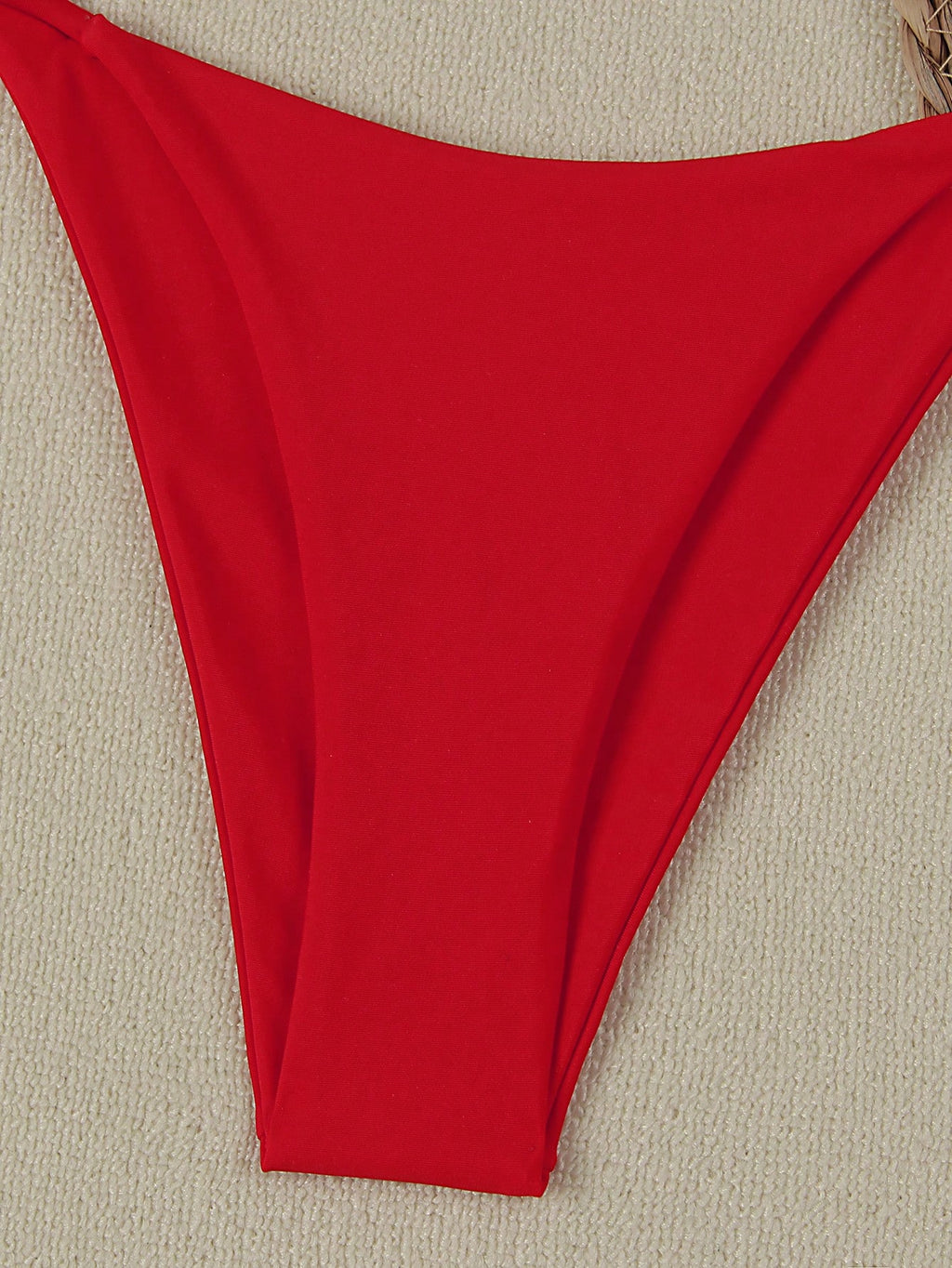 Summer Sexy Metal Starfish Decor Solid Color Women's Bikini Two