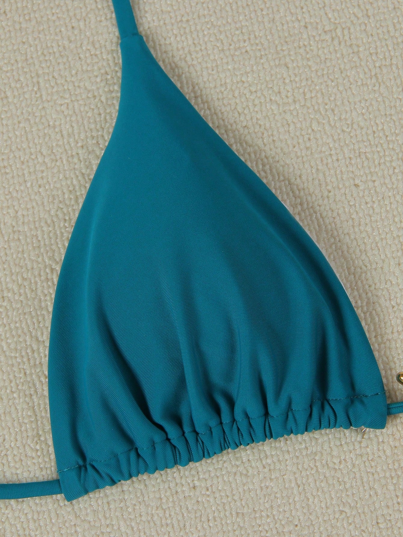 Summer Sexy Metal Starfish Decor Solid Color Women's Bikini Two