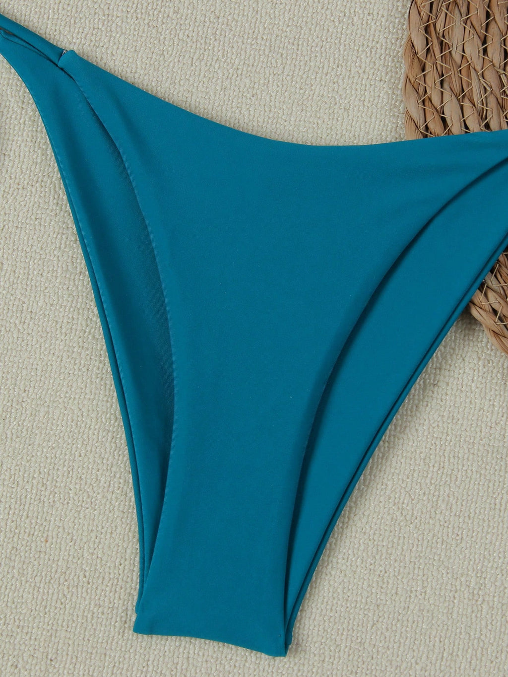 Summer Sexy Metal Starfish Decor Solid Color Women's Bikini Two