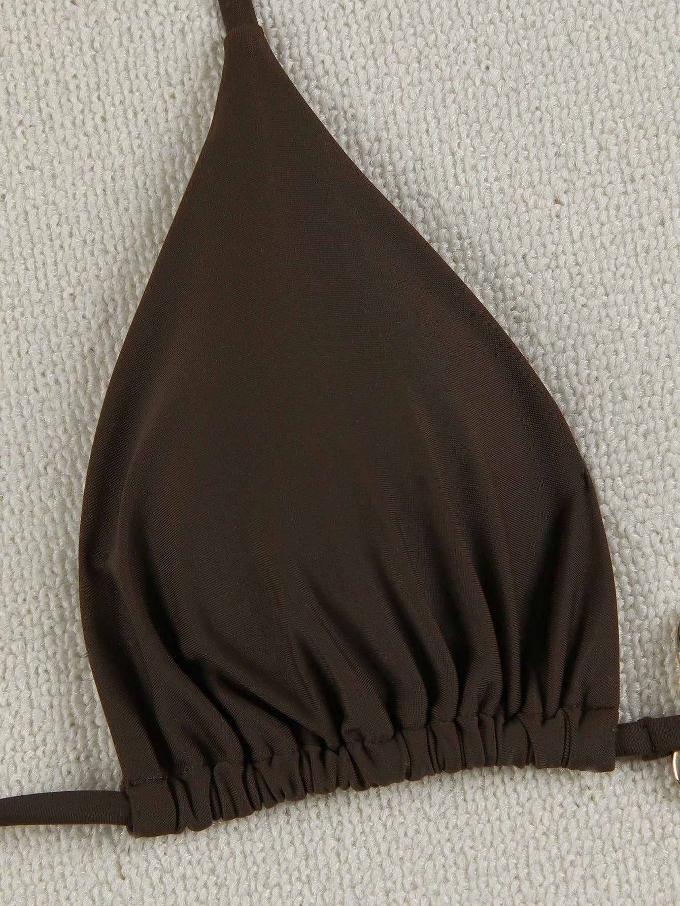 American Style Sexy Strapless Solid & Printed High Waisted Brown