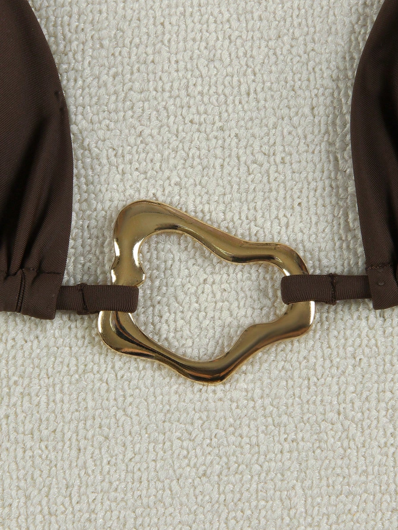 American Style Sexy Strapless Solid & Printed High Waisted Brown