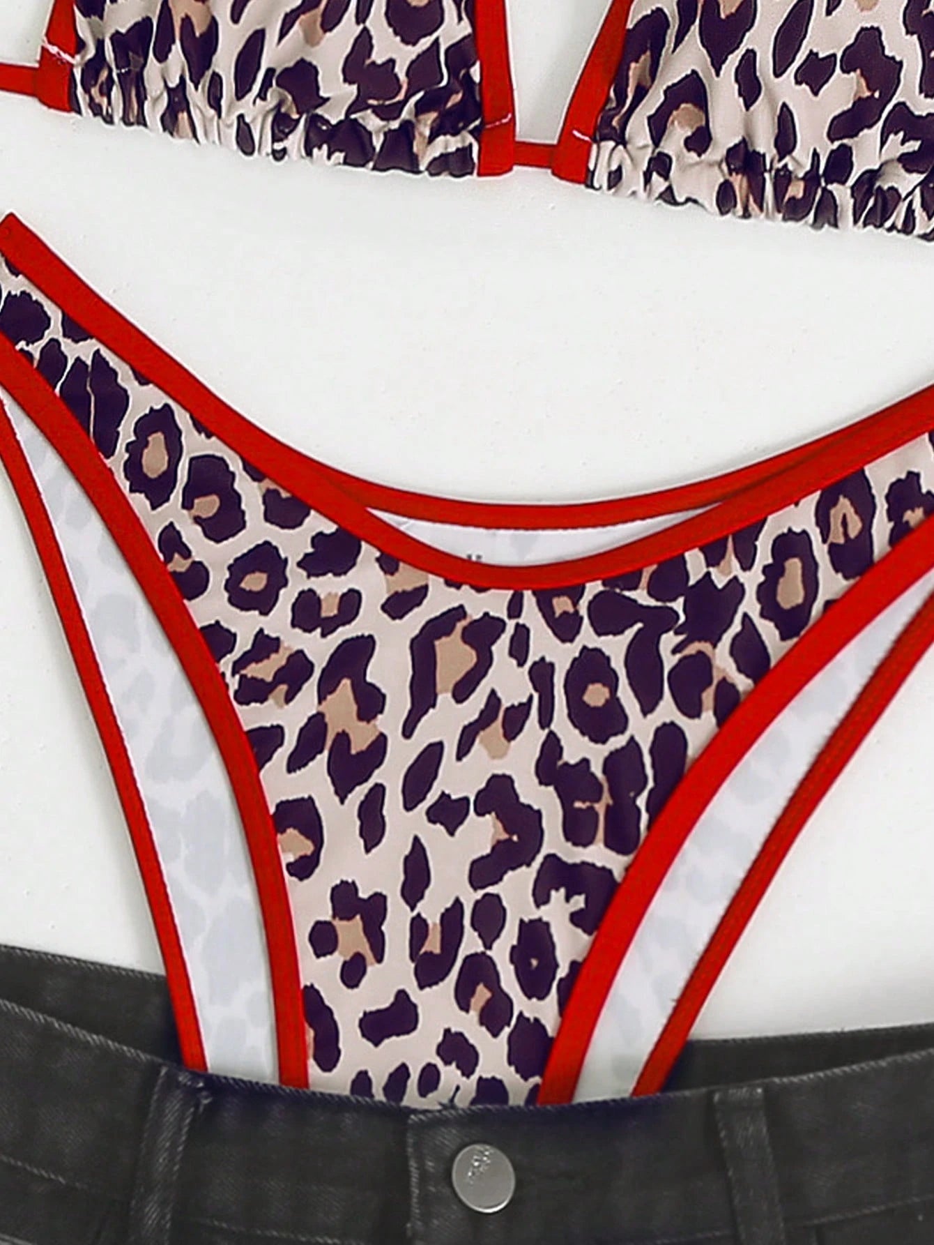 Swim SXY Women's Summer Beach Patchwork Halter Tie Sexy Bikini And Triangle Briefs Swimwear Set - image 10