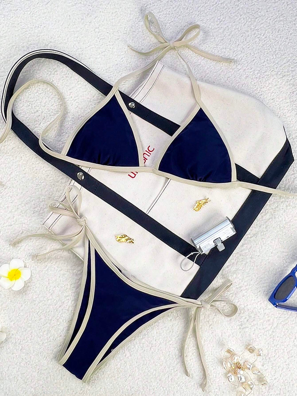 Swim Mod 2026 Spring/Summer Women's Swimsuit, Spaghetti Strap Halter