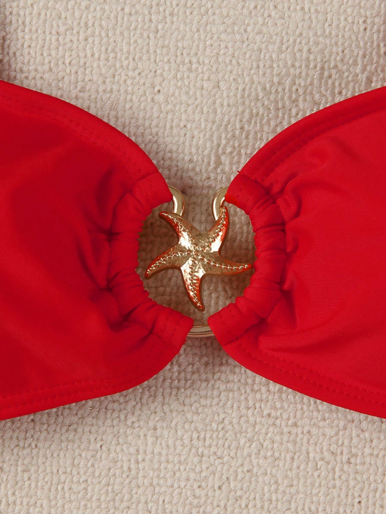American Fashion Resort Beach Solid Color Bandeau Bikini Set Summer