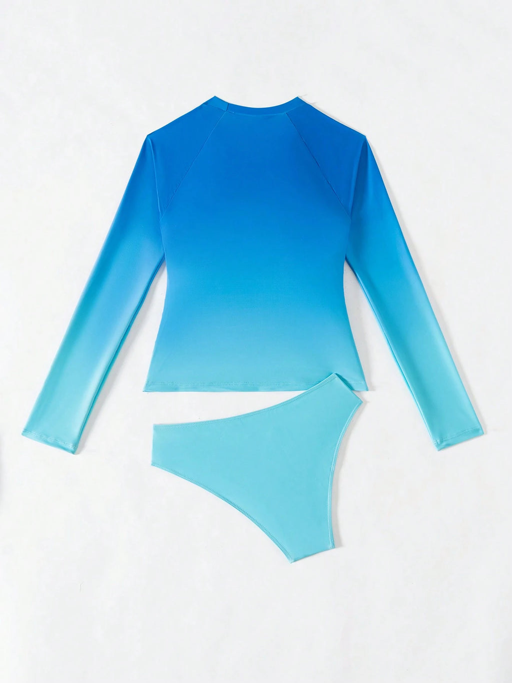 Swim SPRTY Women Tight-Fitting Sports Light Blue Gradient Long Sleeve