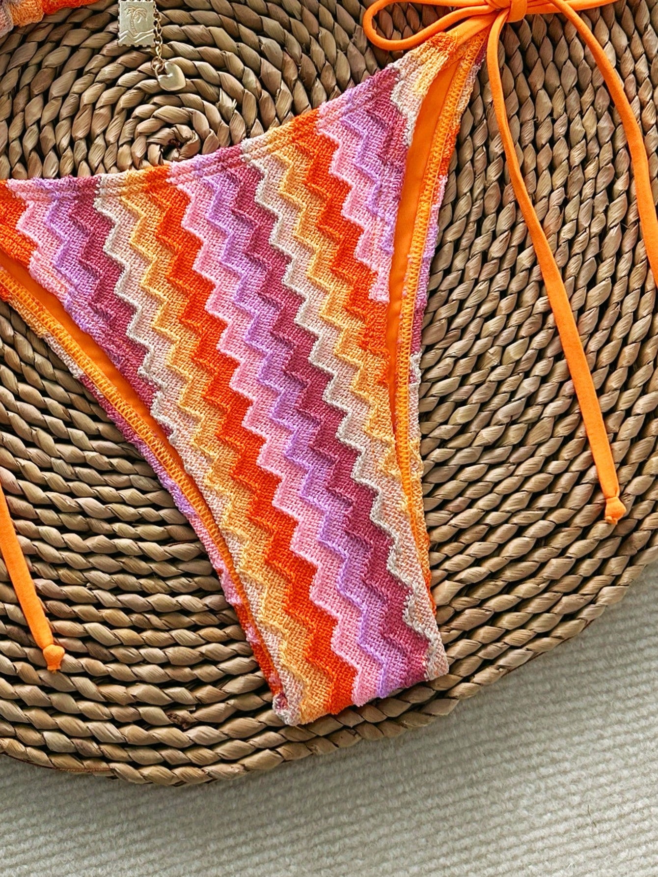 Swim Vcay Women's Colorful Special Fabric Halter Neck Spaghetti Strap