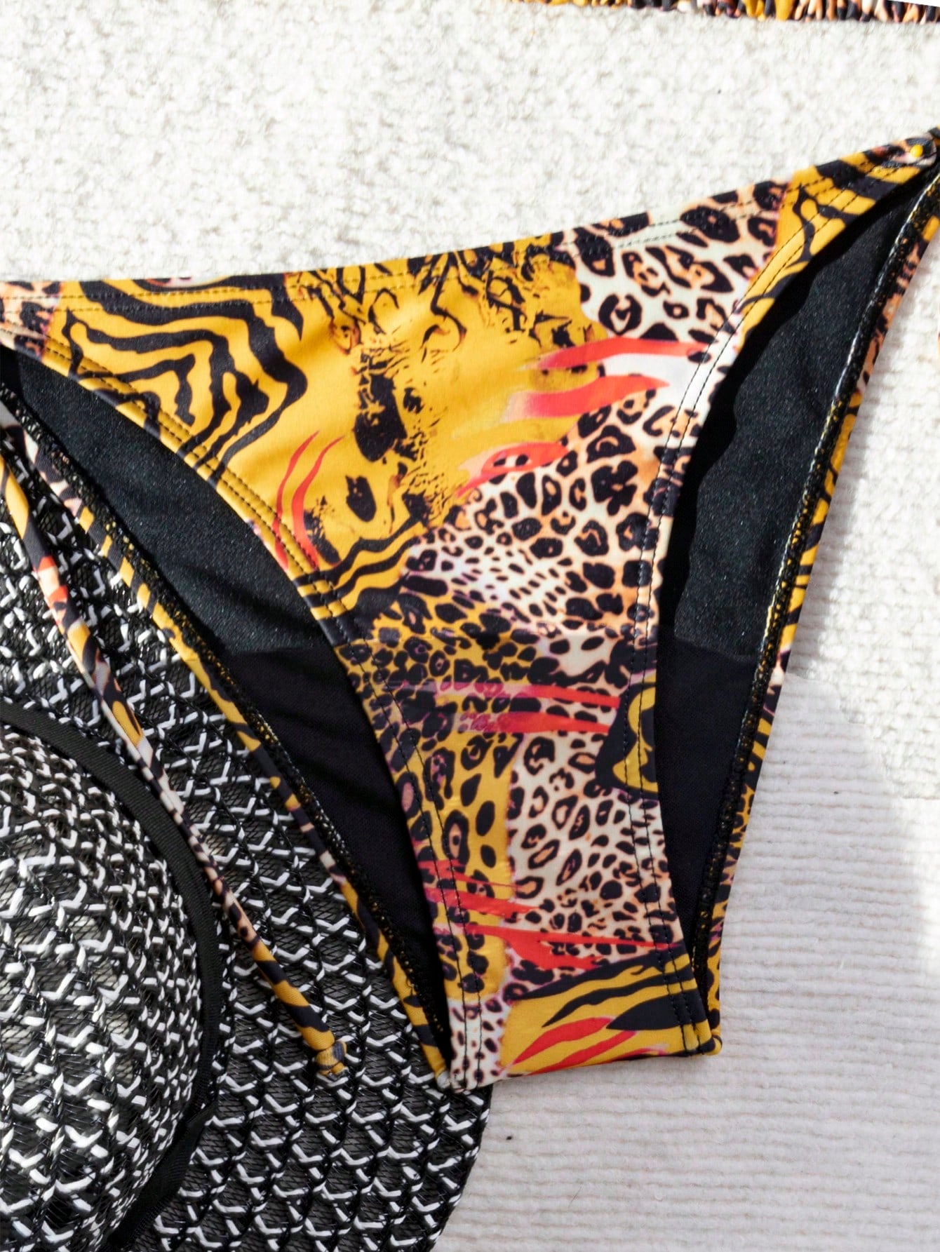 Bestselling Sexy Leopard Print Halter Tie Bikini Set, Open Back