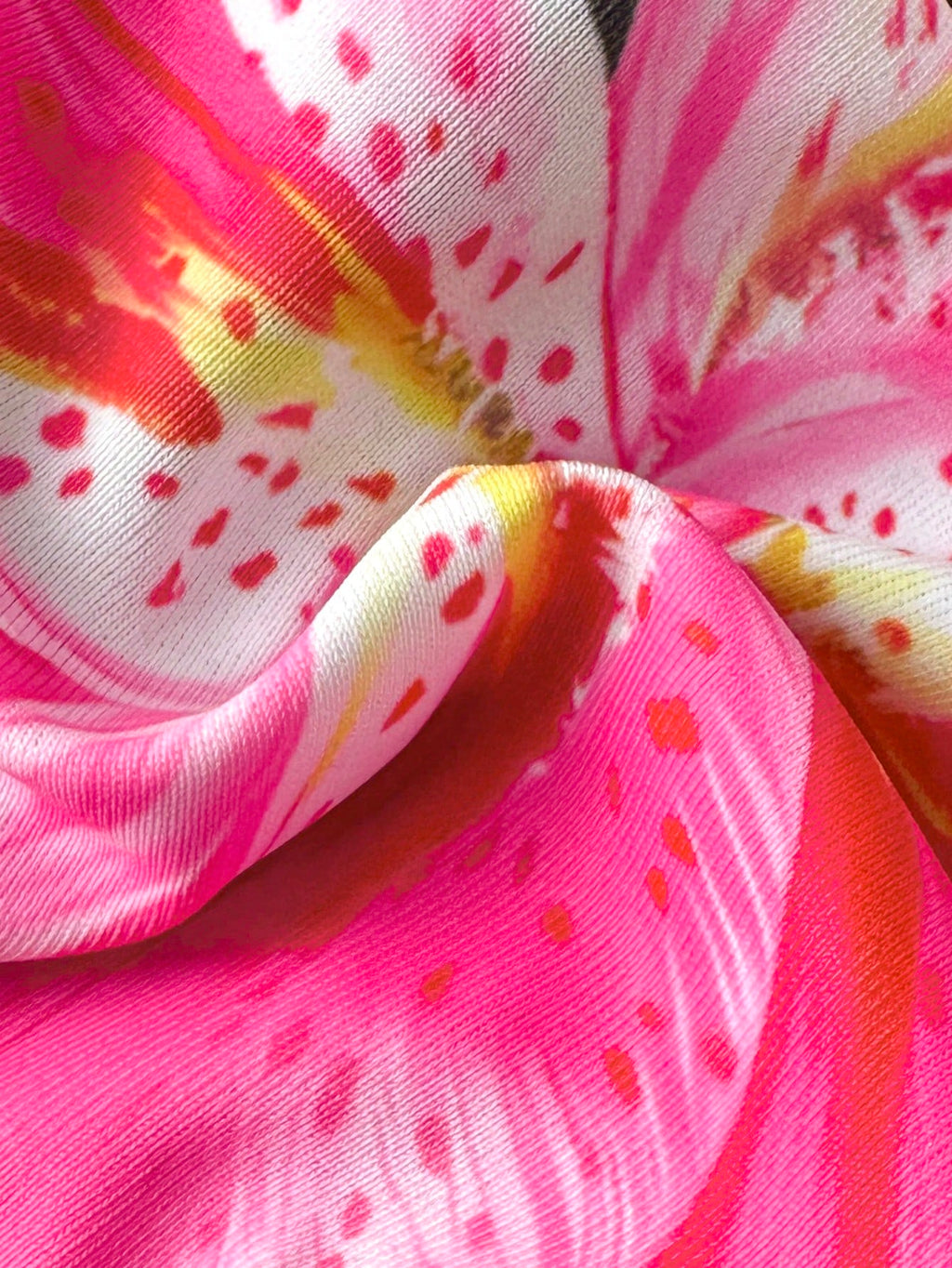 Women's Floral Print Tie-Front Bikini Set, Includes Triangle Top And