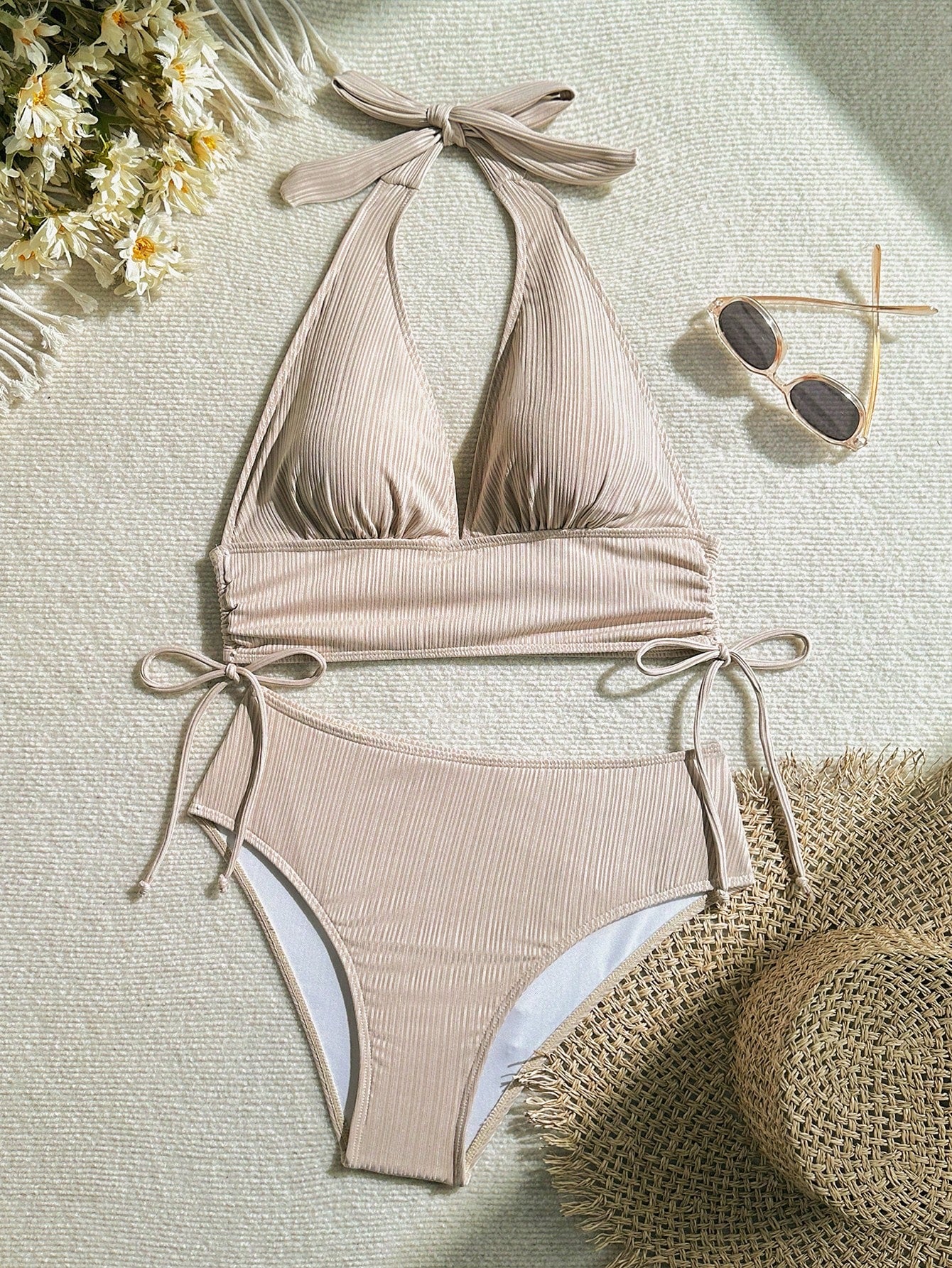 Swim Vcay 2022 Minimalist Solid Color Bikini Summer