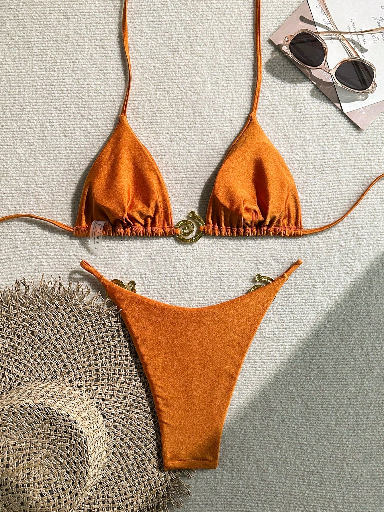 Swim Chiccia Women's Solid Color Fashionable Sexy Bikini Set Summer