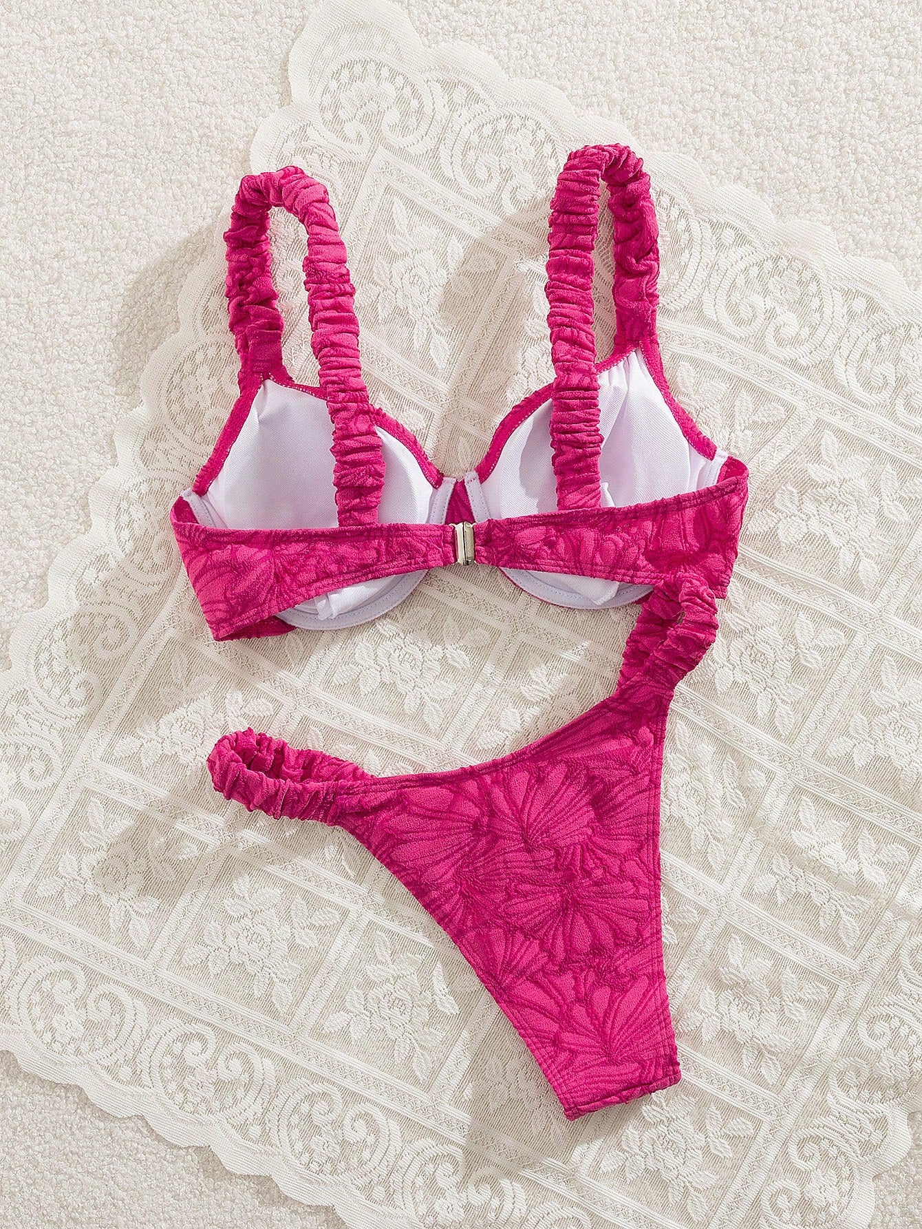 Swim Mod 2pcs/Set Women Springbreak Beach Wear Summer Outfits, Solid