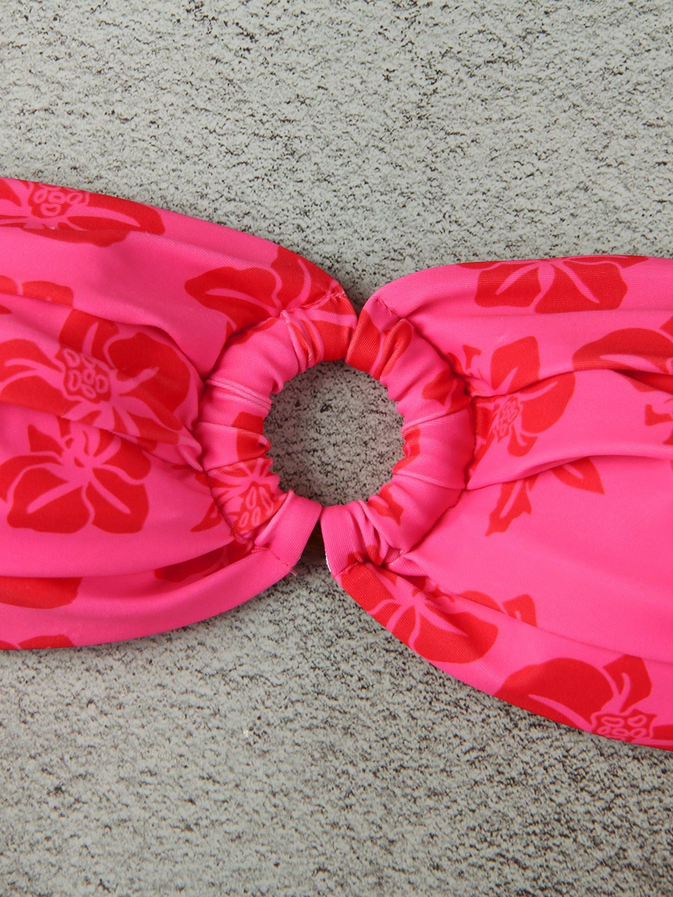 Women's Floral Print Sexy Bandeau Bikini Swimwear Set Summer Spring