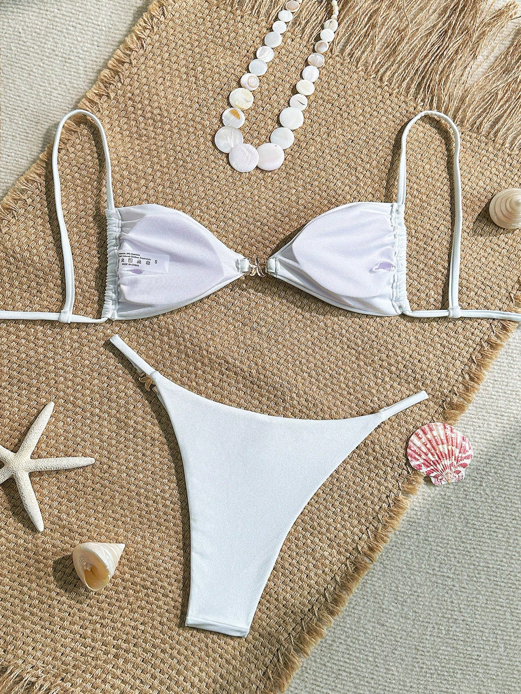 Women's Sexy Bikini 2 Pieces Set, With Glossy Accessories And Special Fabric Vacation Beach Summer - image 3