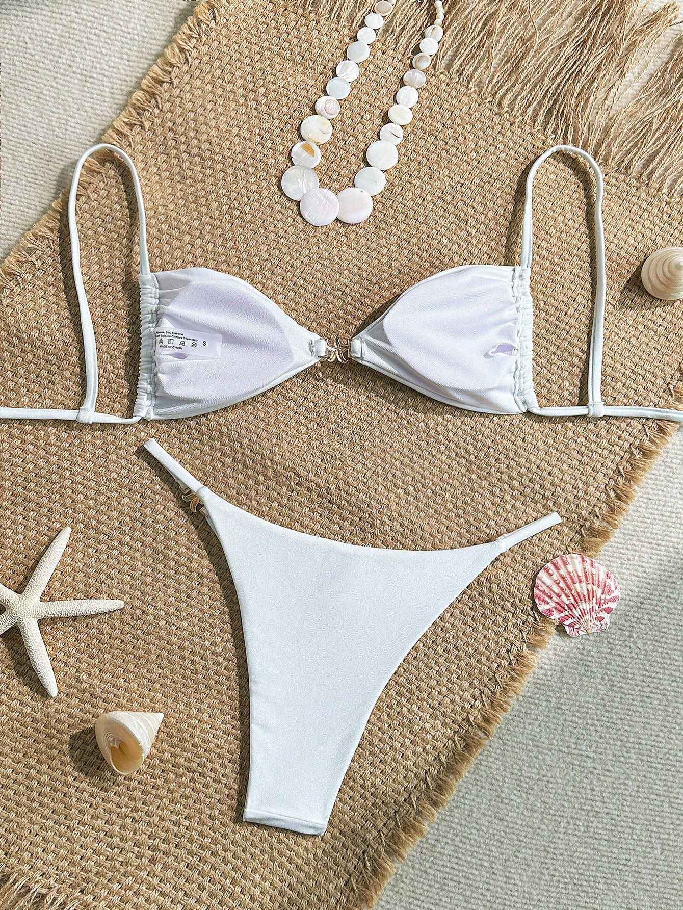 Women's Sexy Bikini 2 Pieces Set, With Glossy Accessories And Special Fabric Vacation Beach Summer - image 3