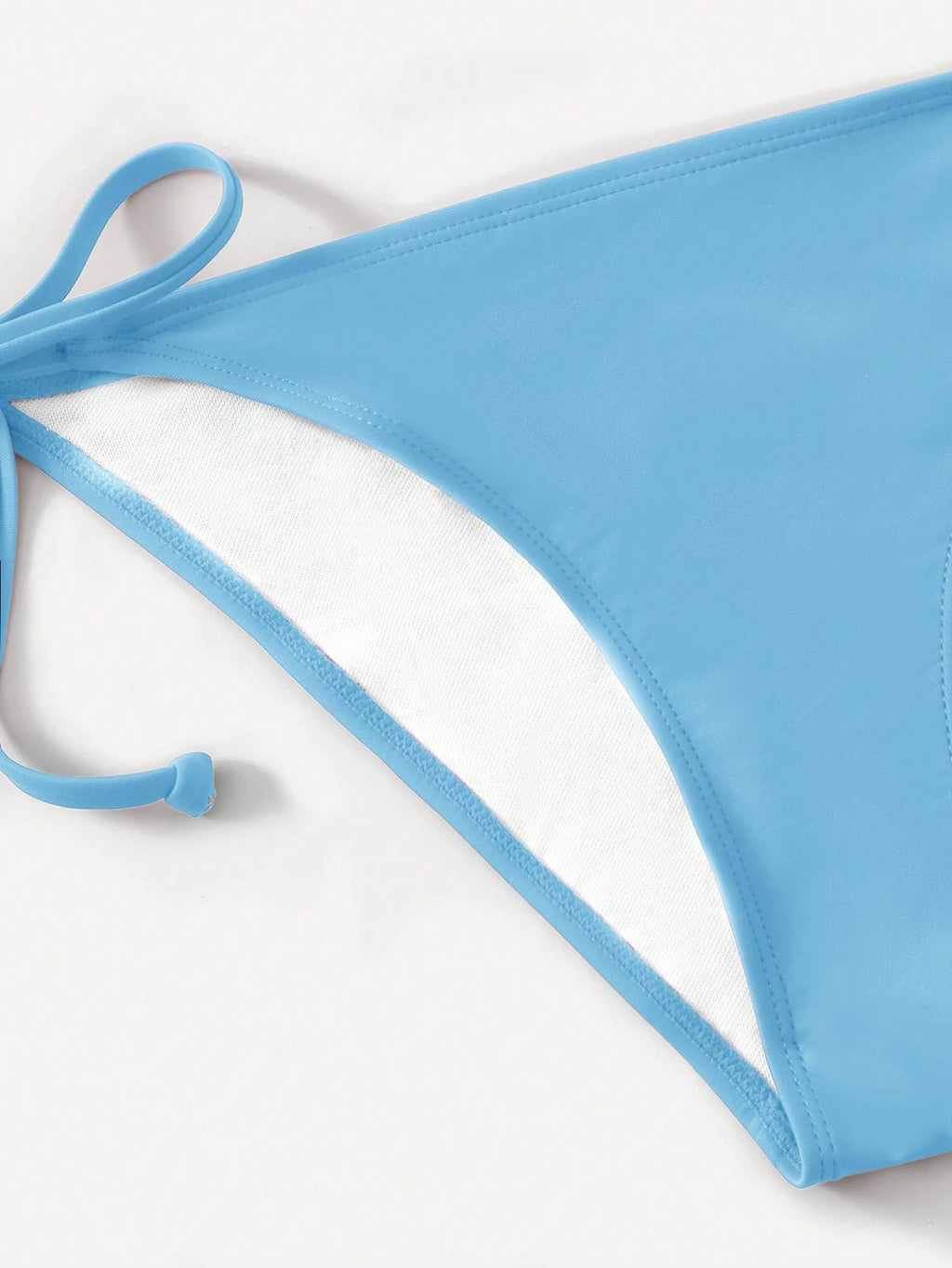 Swim Basics Ladies Solid Color Halter Strap Simple Fashionable Bikini