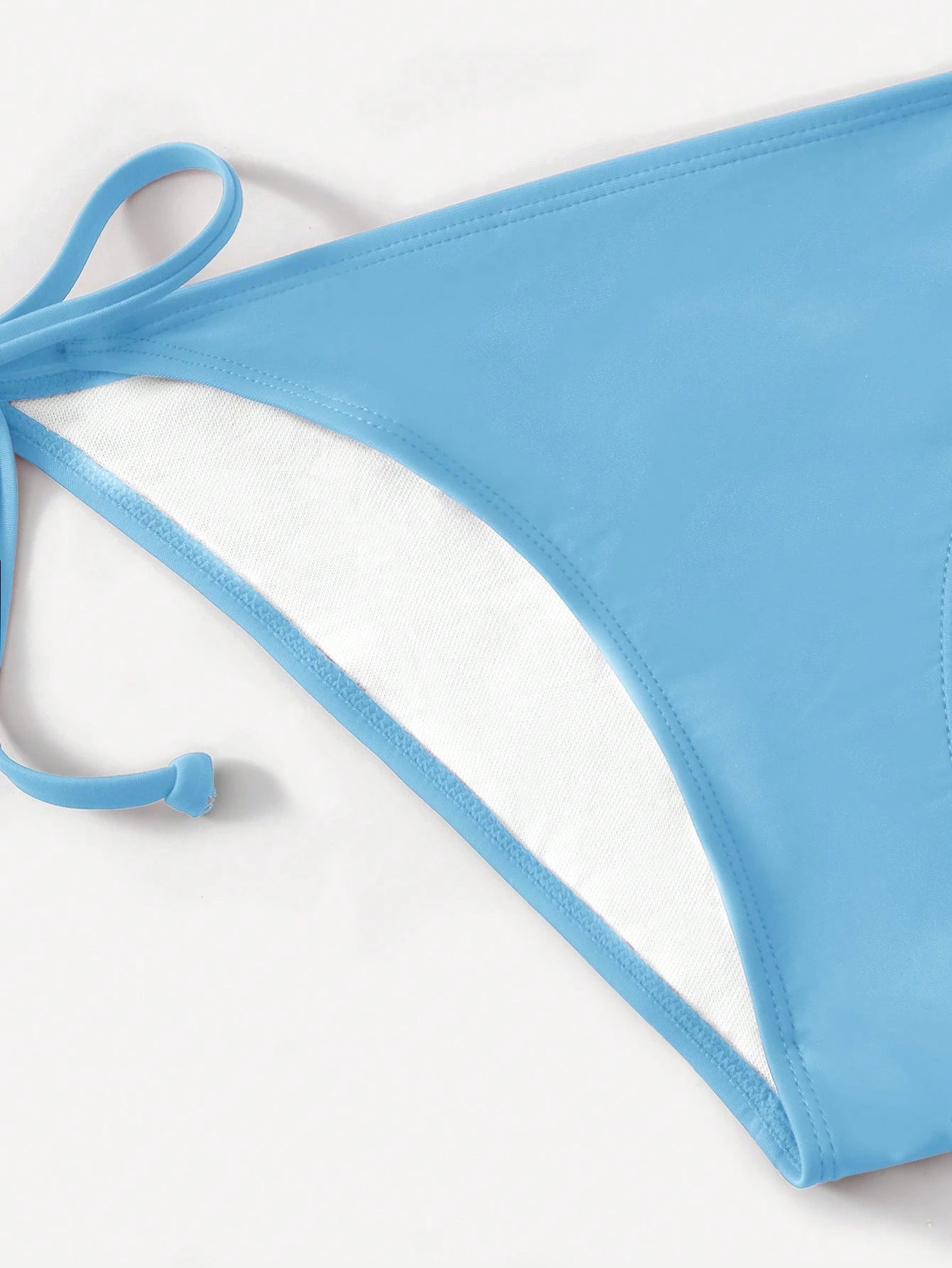 Swim Basics Ladies Solid Color Halter Strap Simple Fashionable Bikini