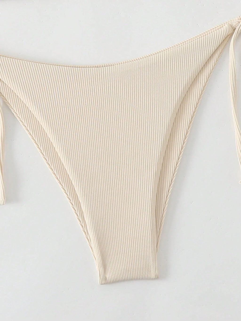 Swim Basics Summer Beach Mono Bikini Set Halter Triangle Bra & Tie