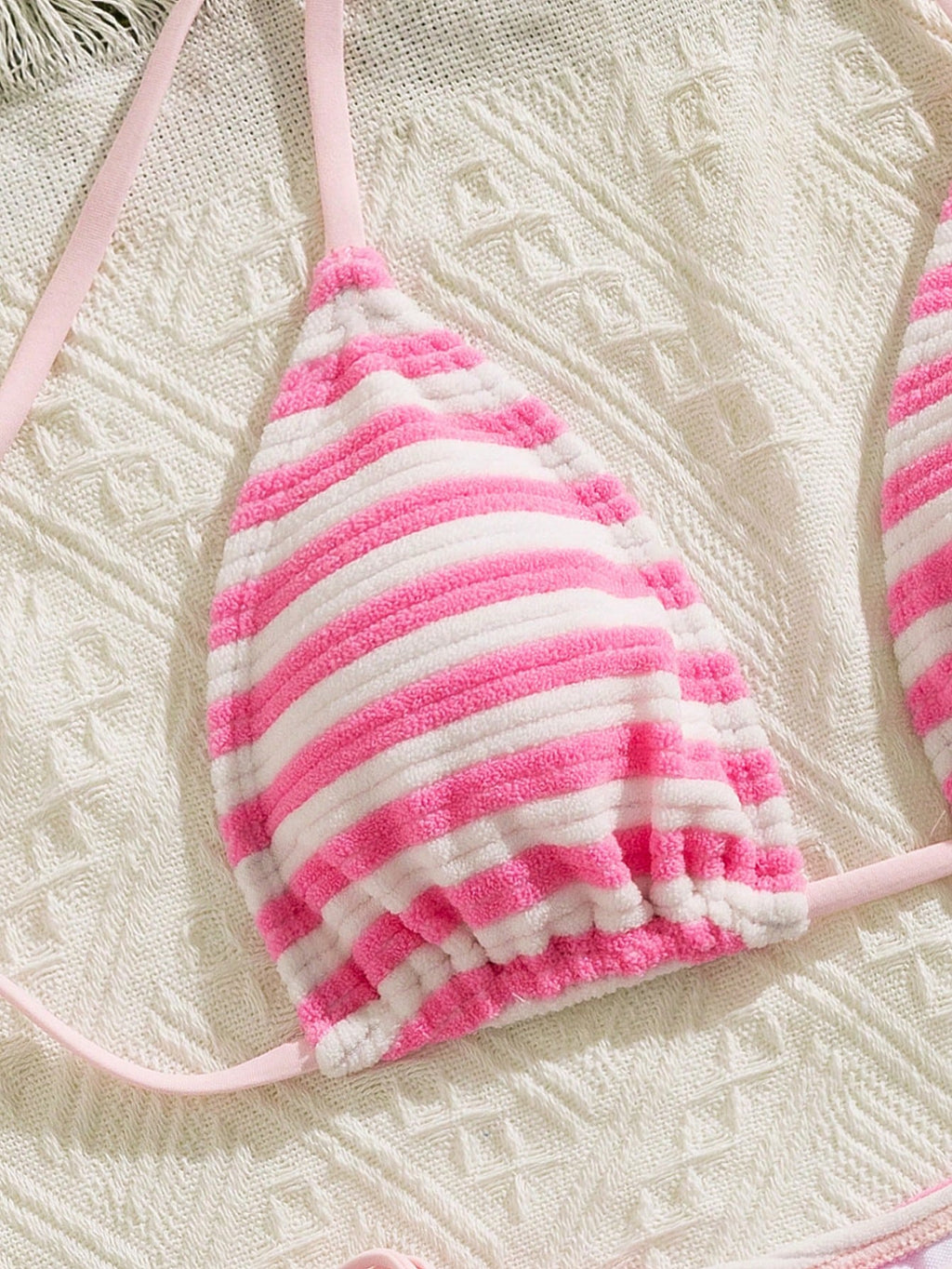 Sultry Sol New Soft Bandeau Striped Tie Neck Simple Elegant Party
