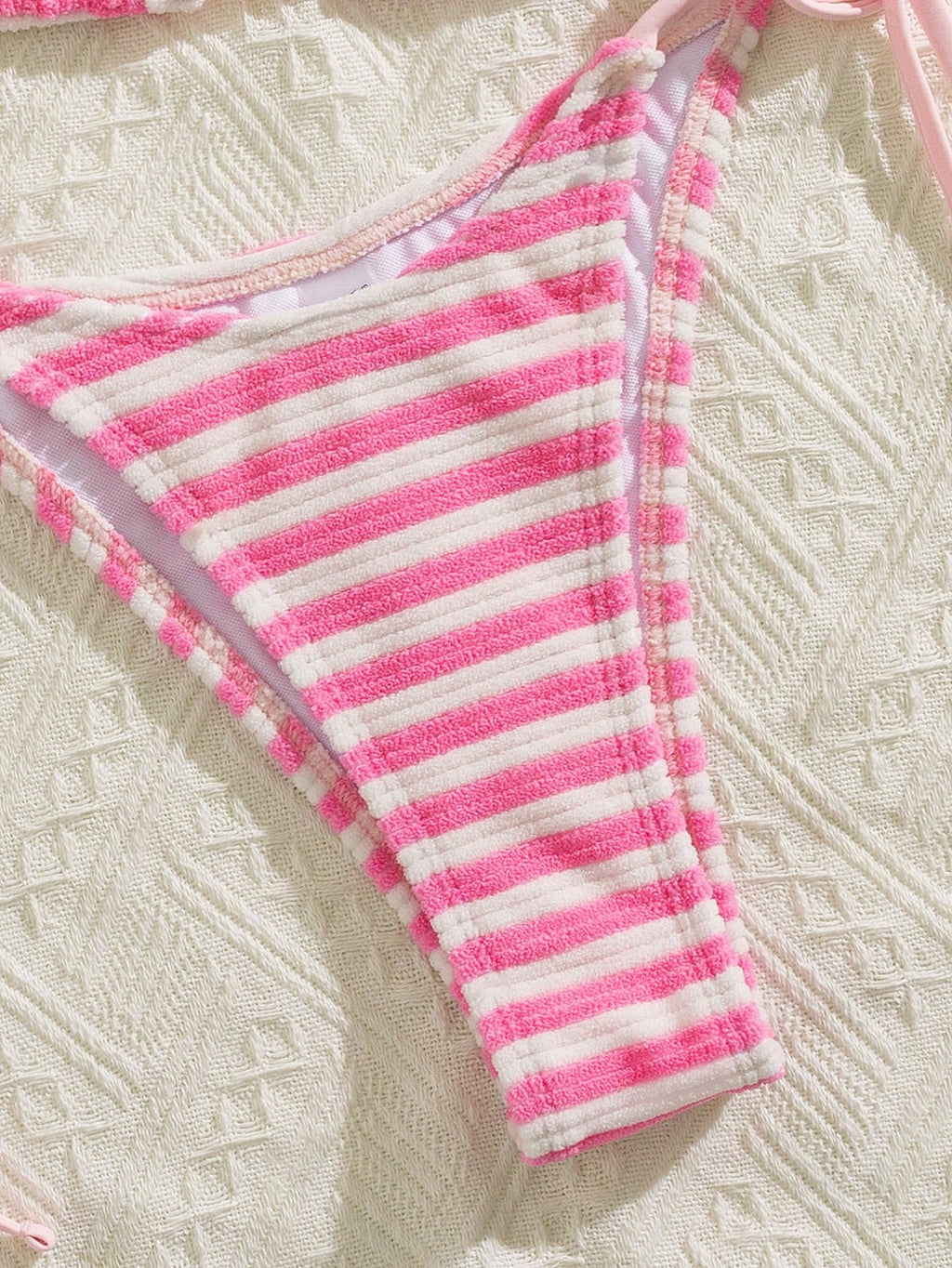 Sultry Sol New Soft Bandeau Striped Tie Neck Simple Elegant Party