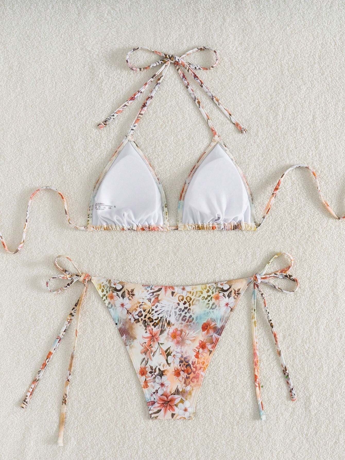 Swim Vcay Vacation Beach Leopard & Floral Print Bikini Swimwear For