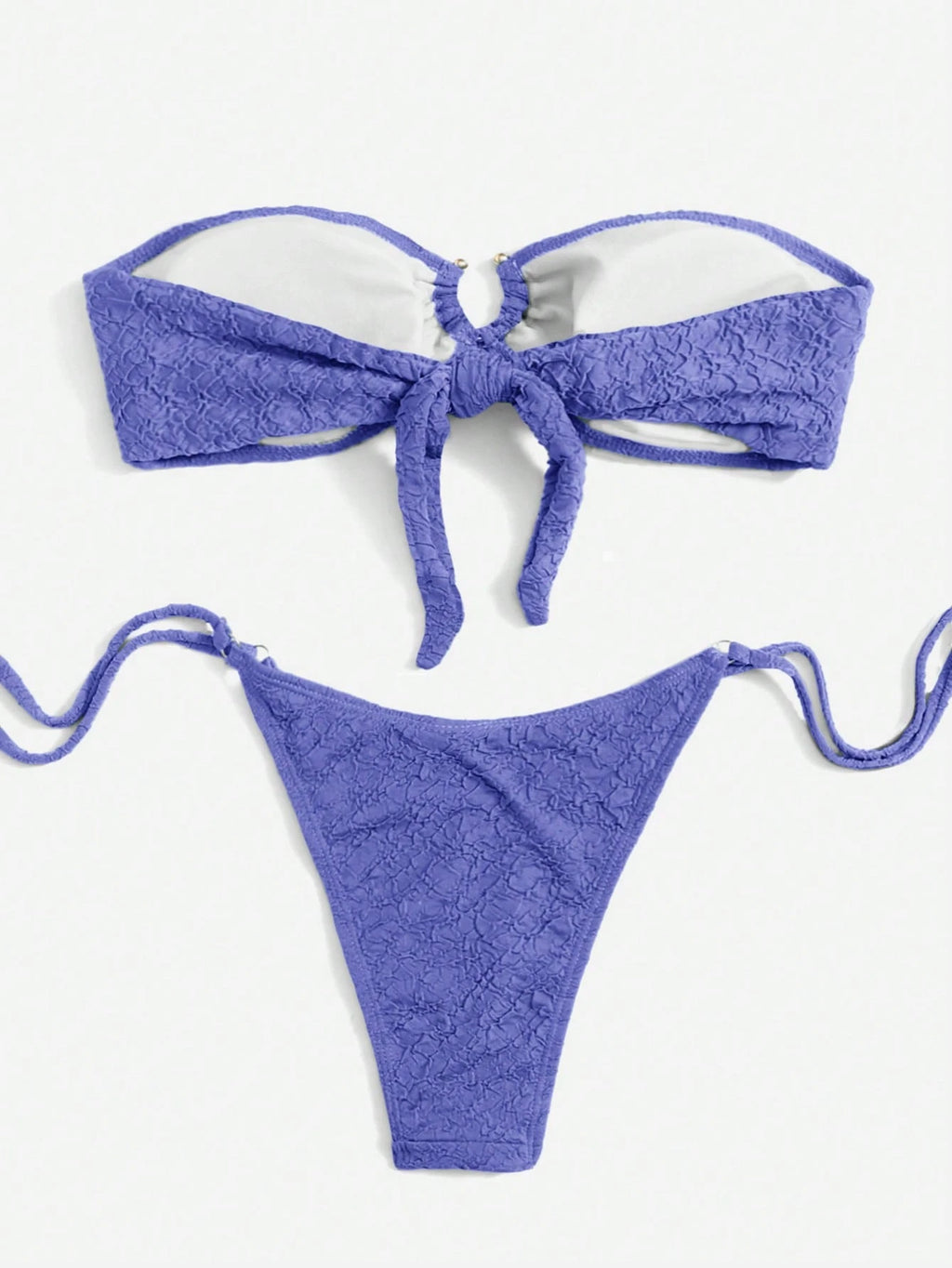 Swim Mod Women's Solid Color Bandeau Sexy Bikini Swimwear Set For Summer Beach Vacation - image 14