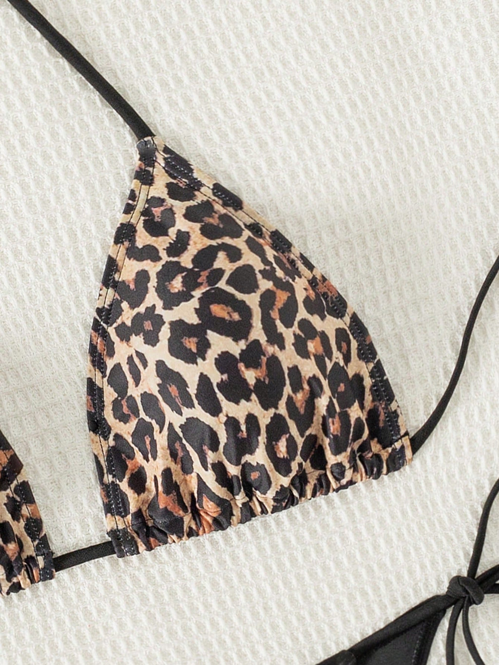 Swim Vcay 2026 Spring/Summer Women's Random Leopard Print Side Tie