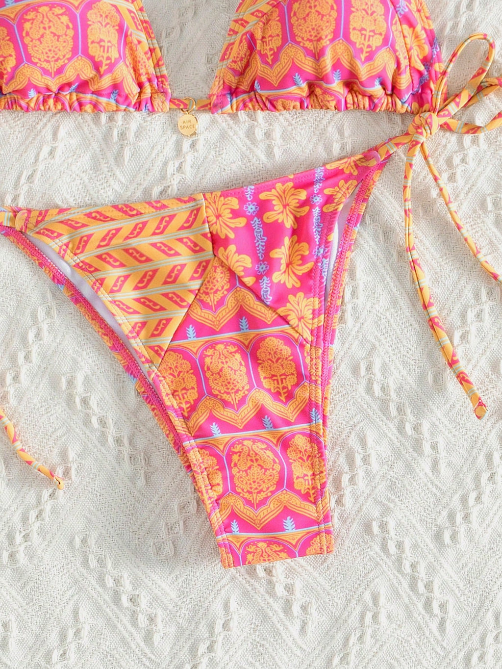 Swim Vcay Summer Beach Floral Printed Swimwear Set
