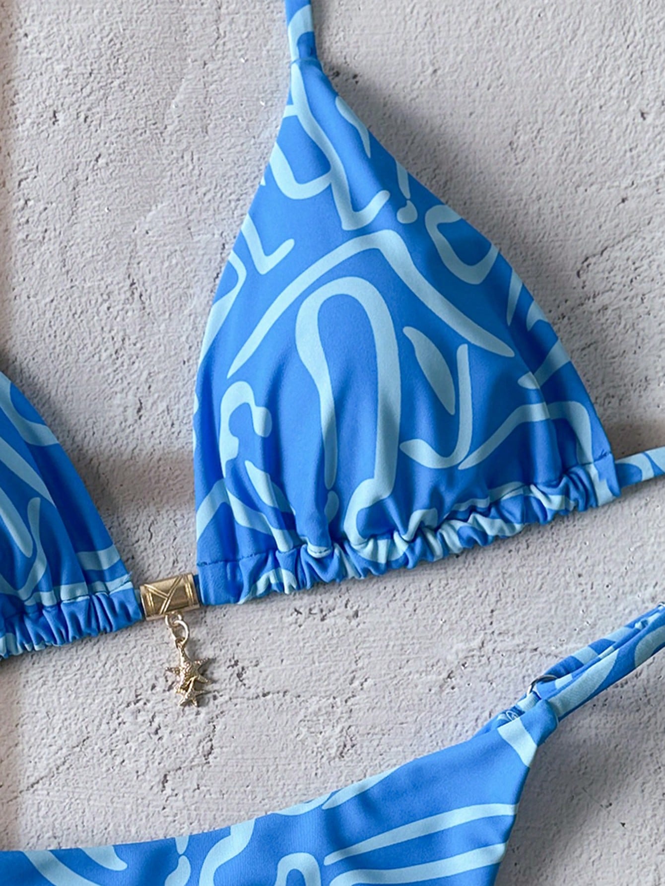 Elavelle Springbreak Women Beach Outfit, Random Print Spaghetti Strap