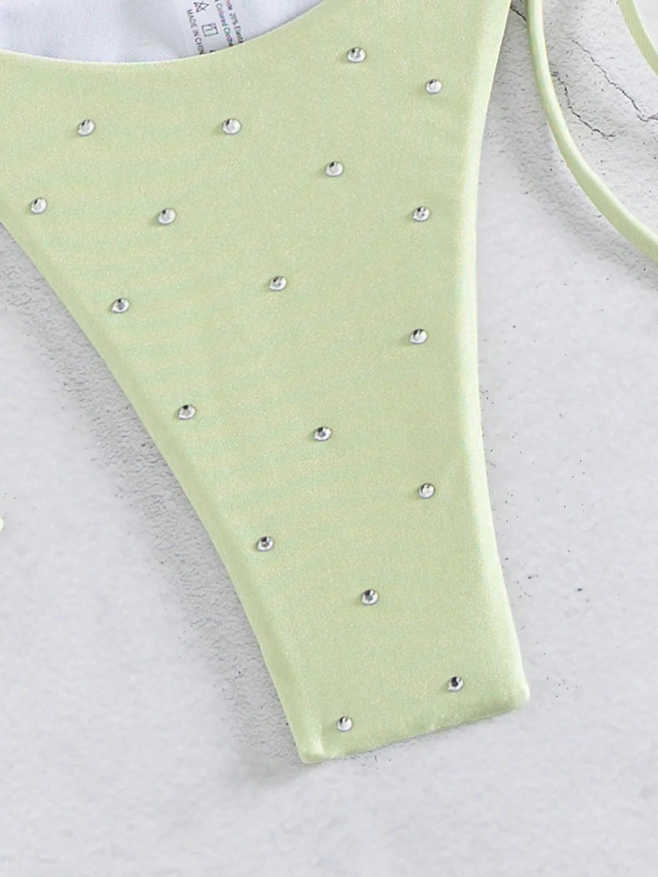 New Arrival Women Rhinestone Decor Bikini Two Pieces Swimwear Set, European & Am
