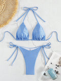 New Arrival Women Rhinestone Decor Bikini Two Pieces Swimwear Set, European & Am