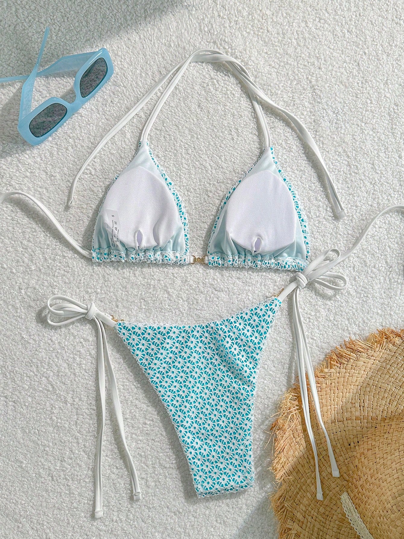 Swim Mod Springbreak Women's Sexy Halter Tie Front Bikini Set, Summer