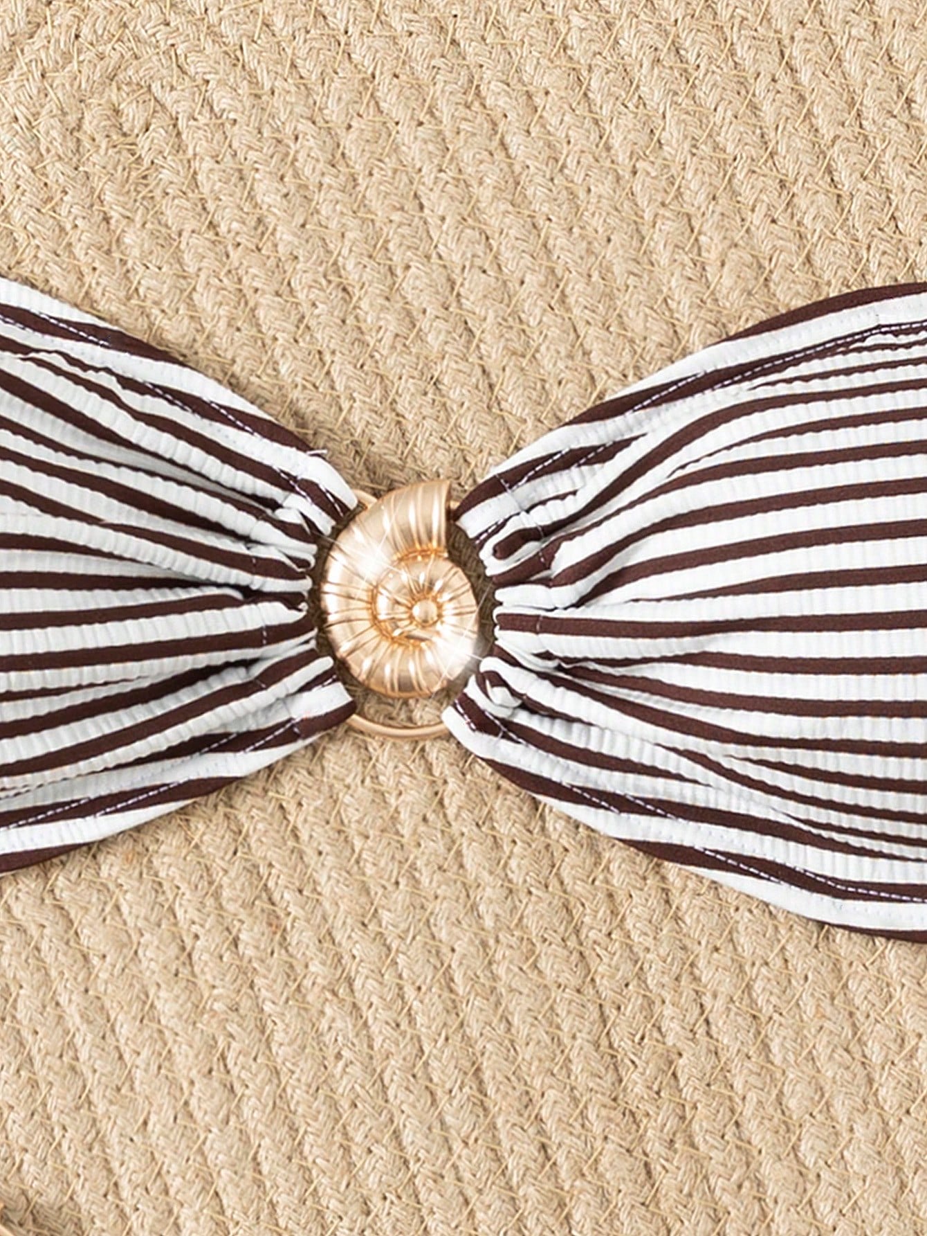Slim Striped Women's Two Pieces Bikini, Sexy European Strapless
